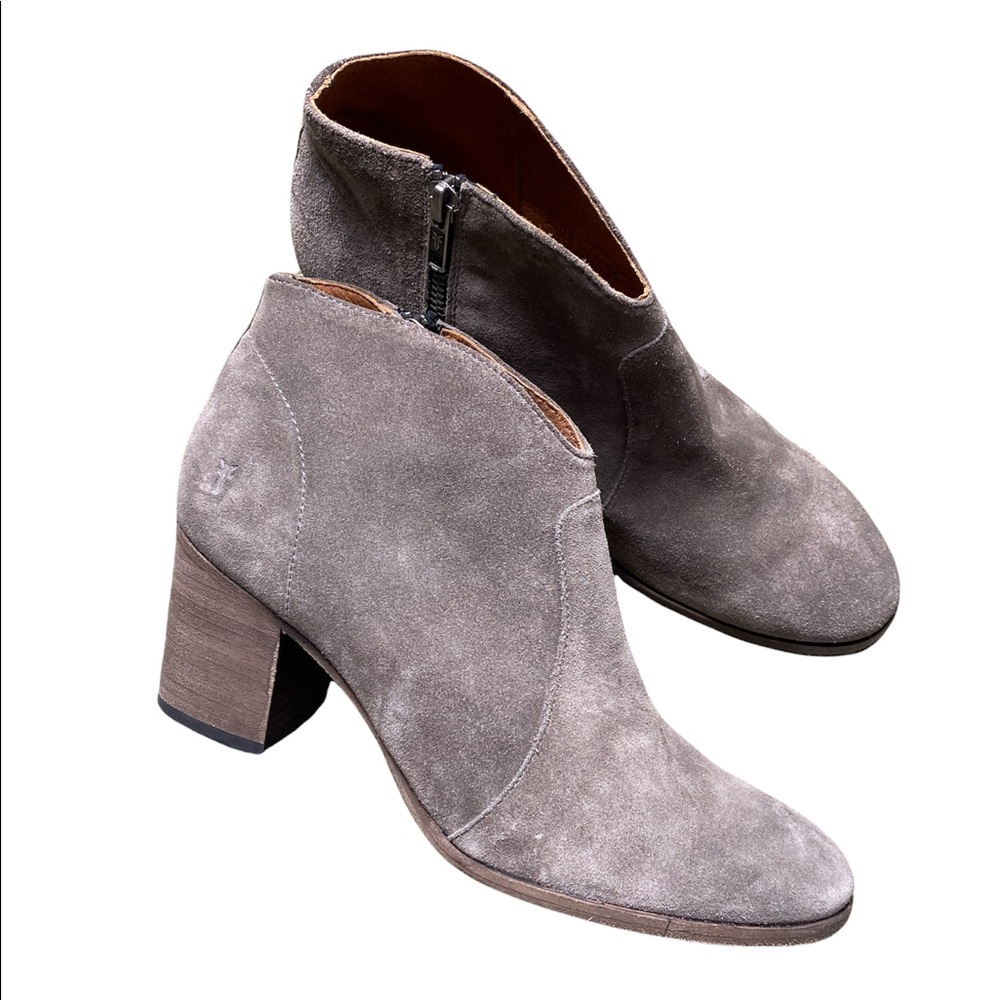 Frye Suede Side zip ankle booties size 11